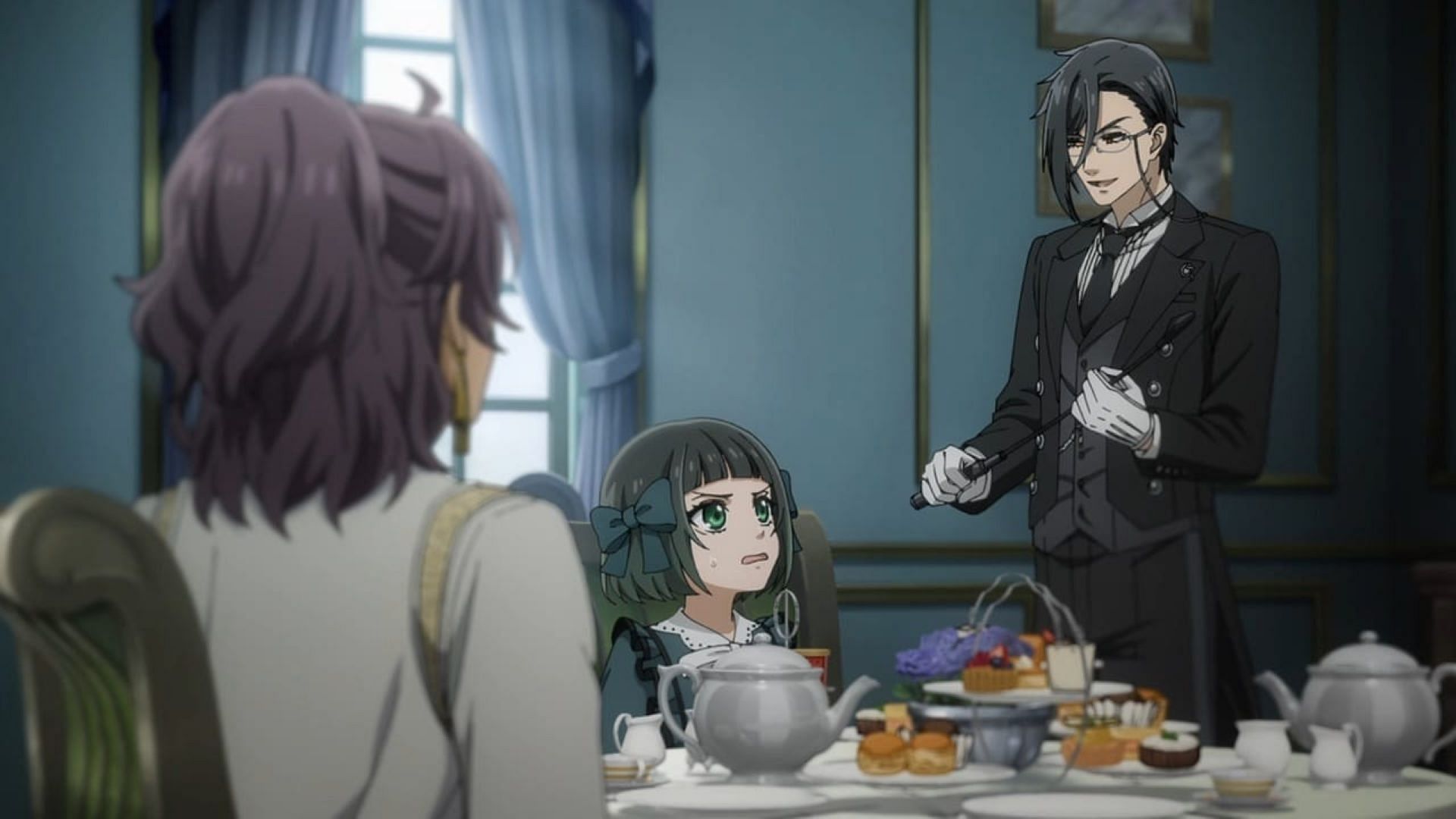 Sebastian teaches Sieglinde table manners (Image via CloverWorks)